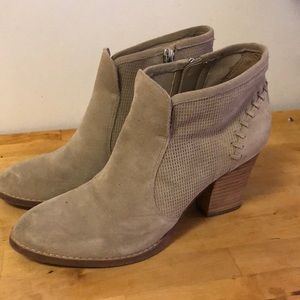 Beige ankle booties